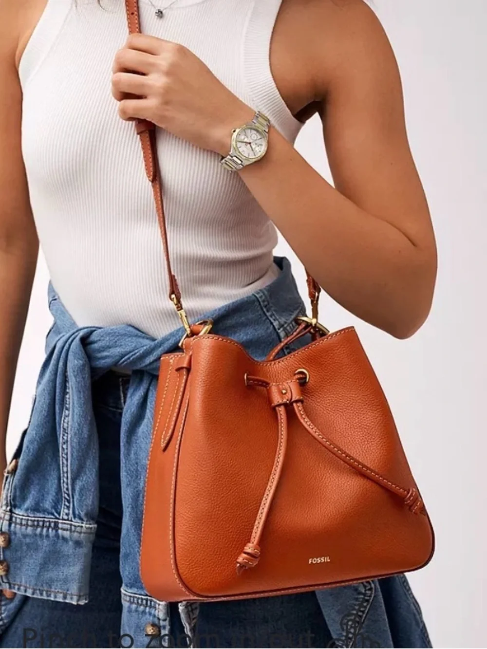 FOSSIL Tessa Bucket Crossbody Width 6.5